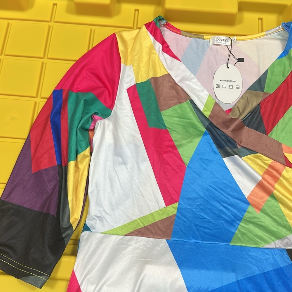 Women's Sexy V Neck Floral Long Maxi Dresses Casual Loose Party Prom Ladies L - Picture 3 of 5